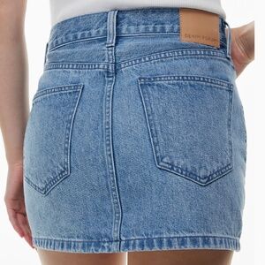 Aritzia-  Denim Forum, Denim high rise mini skirt, Like new, size 24!